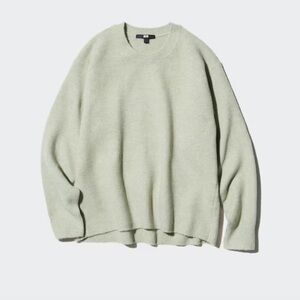 UNIQLO Soufflé Yarn Crewneck Sweater – Light Green | Medium